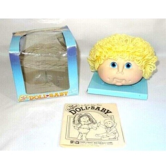 The Original Doll Head Blond Curly Hair Vintage 1984 Martha Nelson Sewing Craft - Picture 3 of 9